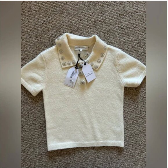 Anthropologie English Factory NWT short sleeve sweater top size XS - Picture 6 of 9
